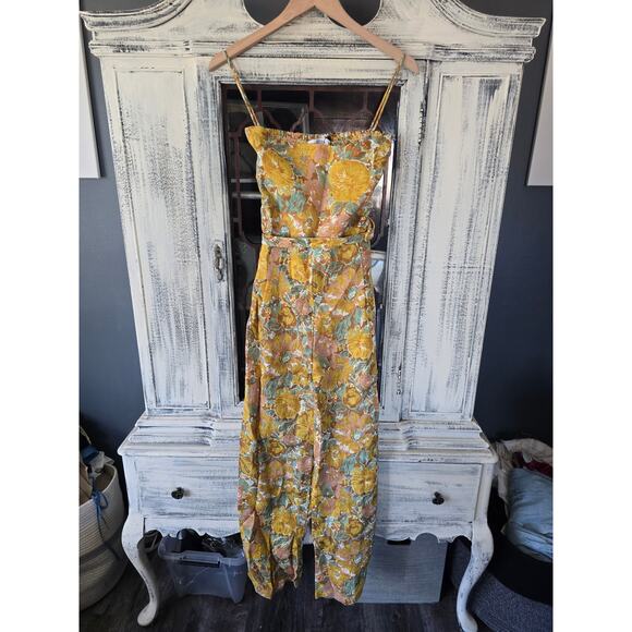 Faithfull Alegrias Floral Linen Jumpsuit - New Large - Picture 4 of 4